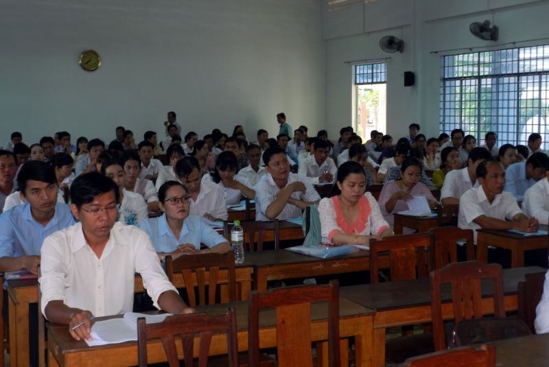 Toàn cảnh lễ tổng kết, bế giảng Bồi dưỡng nghiệp vụ công tác tổ chức xây dựng Đảng.
